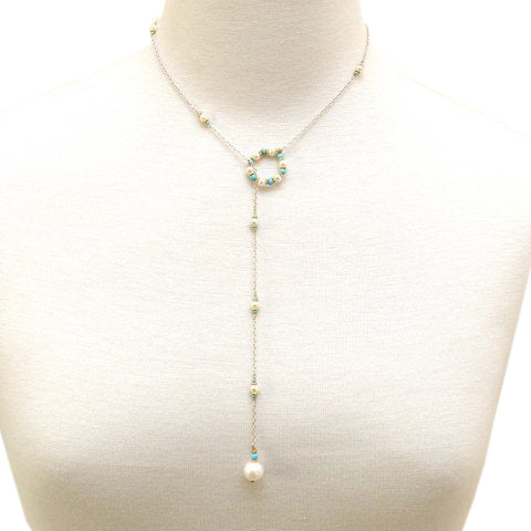 Circle of Pearls w/ Turq or Coral