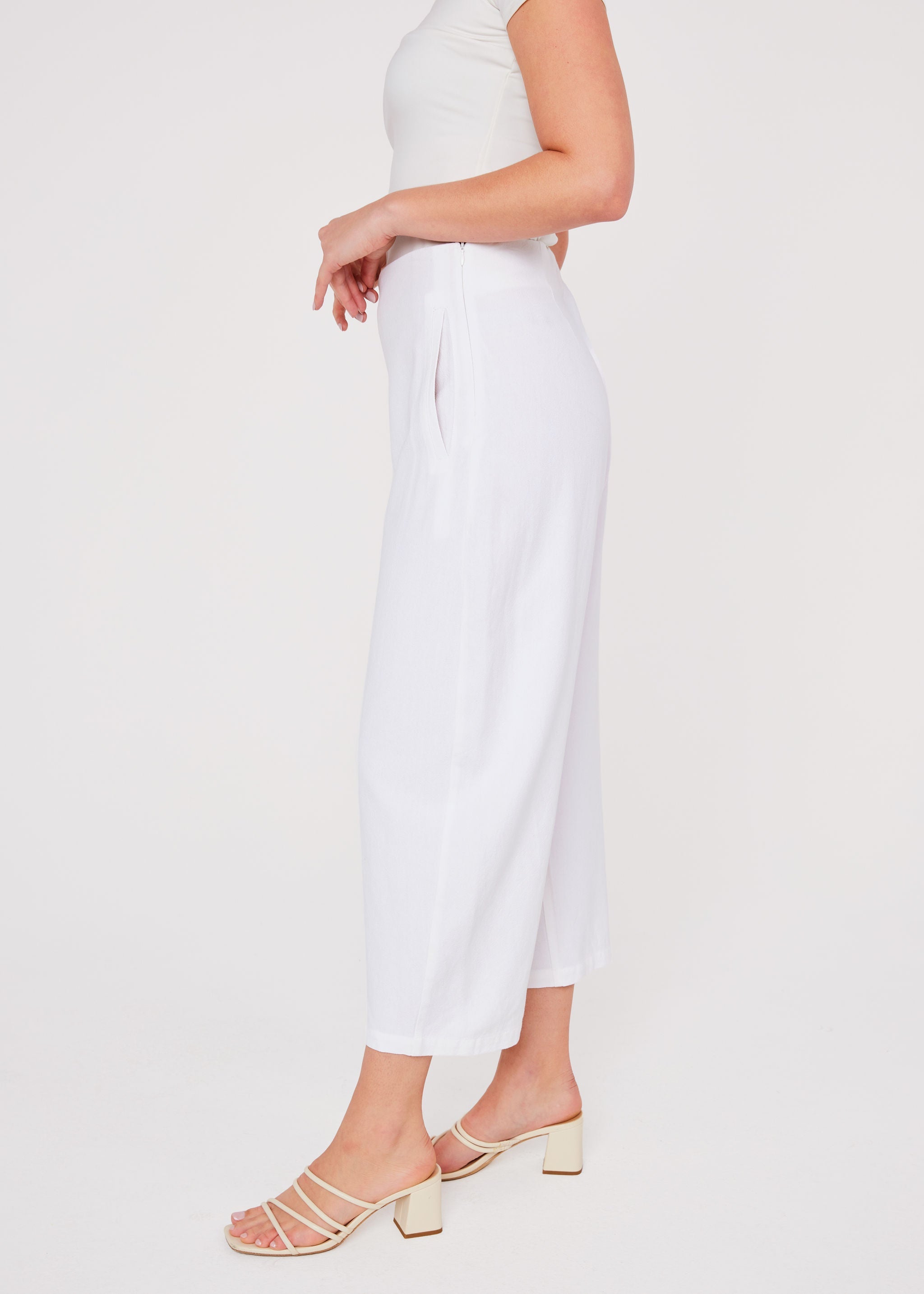Taylor Pant White Linen