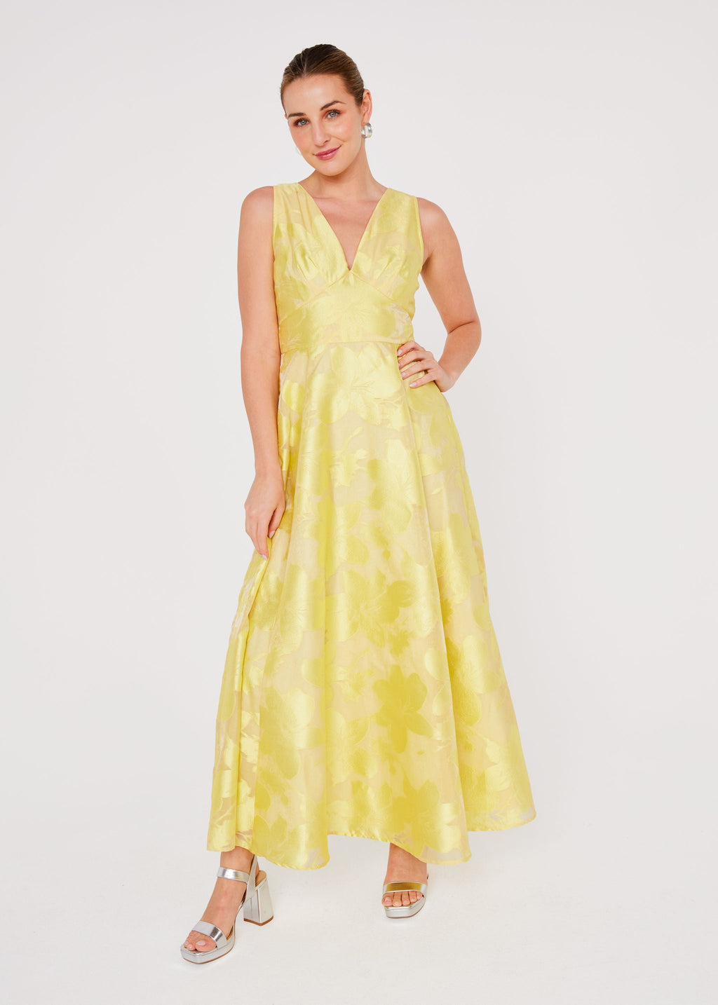Martha Gown Yellow Azalea Organza