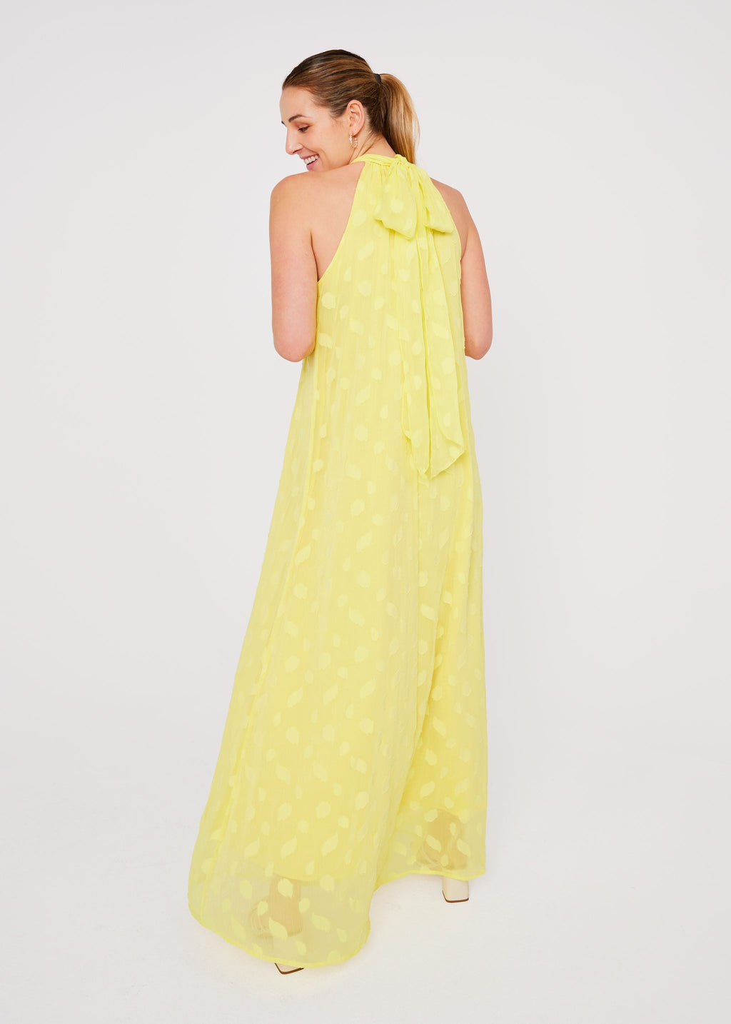 Rory Gown Lemon Leaf Chiffon