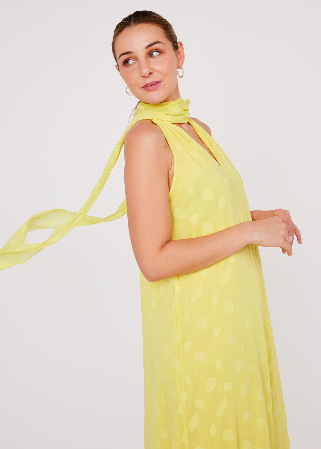 Rory Gown Lemon Leaf Chiffon