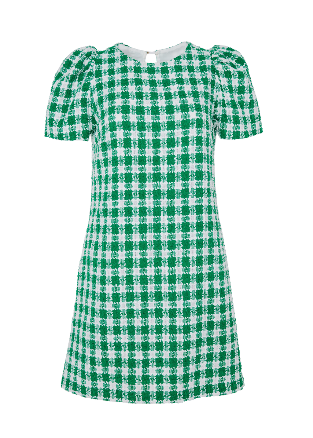 Marty Dress Augusta Green Check Tweed