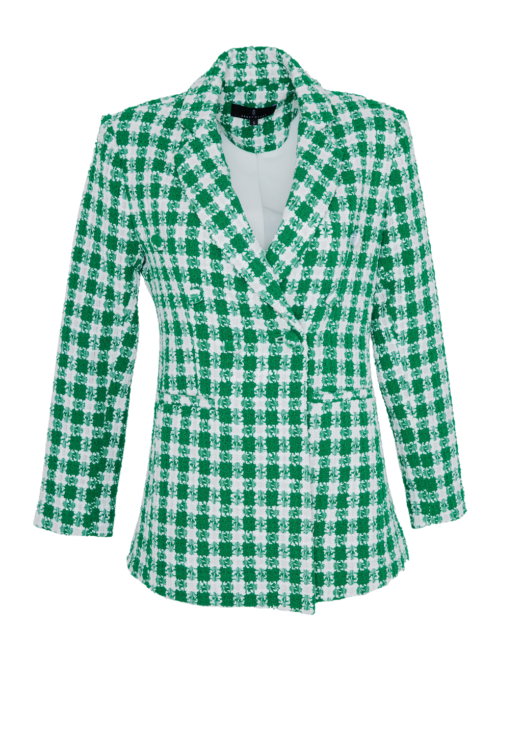 Calvin Blazer Augusta Green Check Tweed