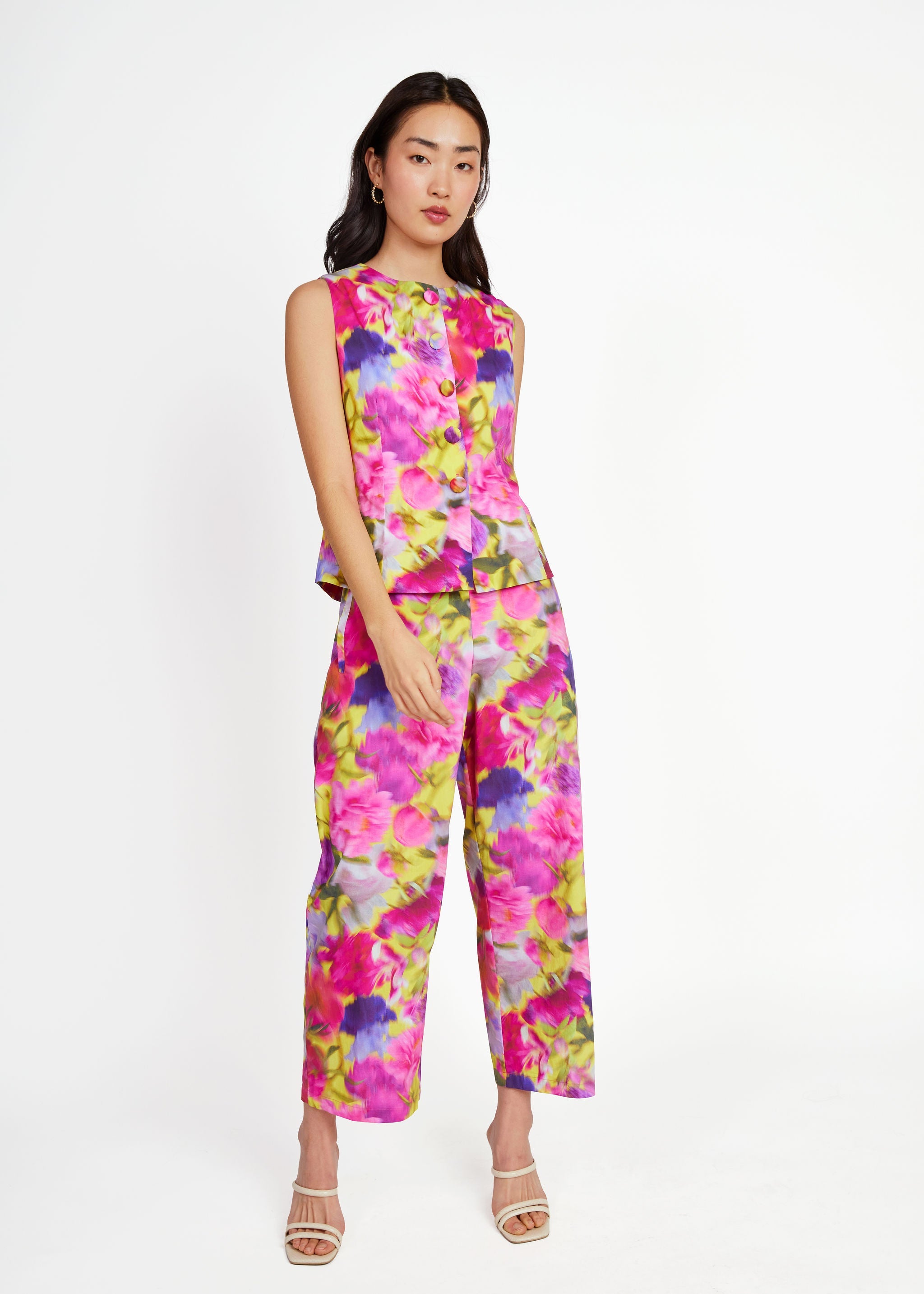 Callie Top Art Bloom Poplin
