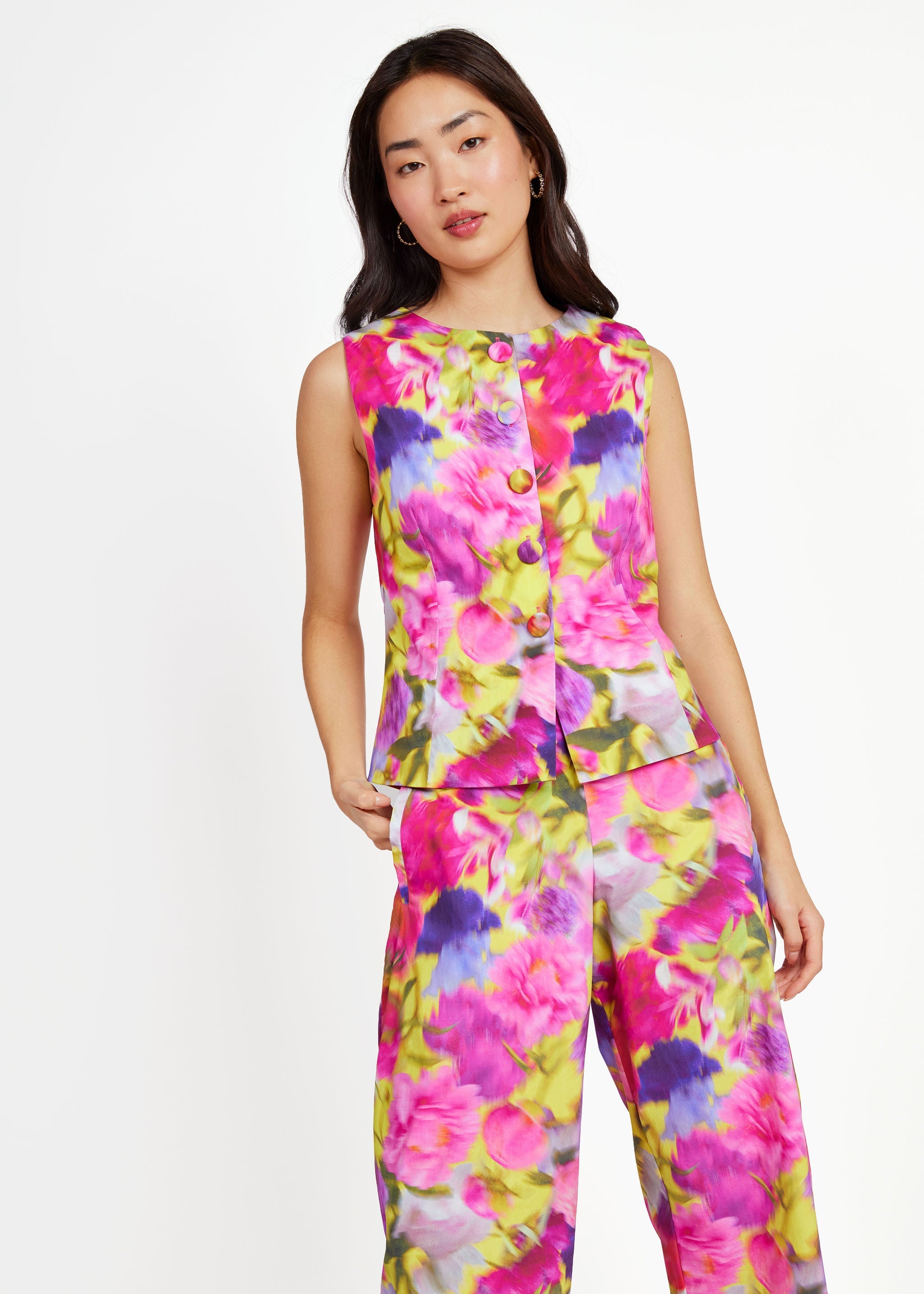 Callie Top Art Bloom Poplin
