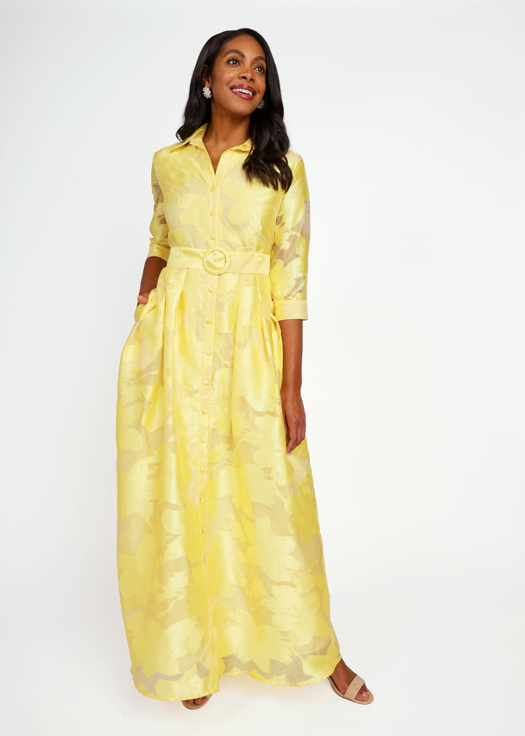 Cecilia Gown Yellow Azalea Organza