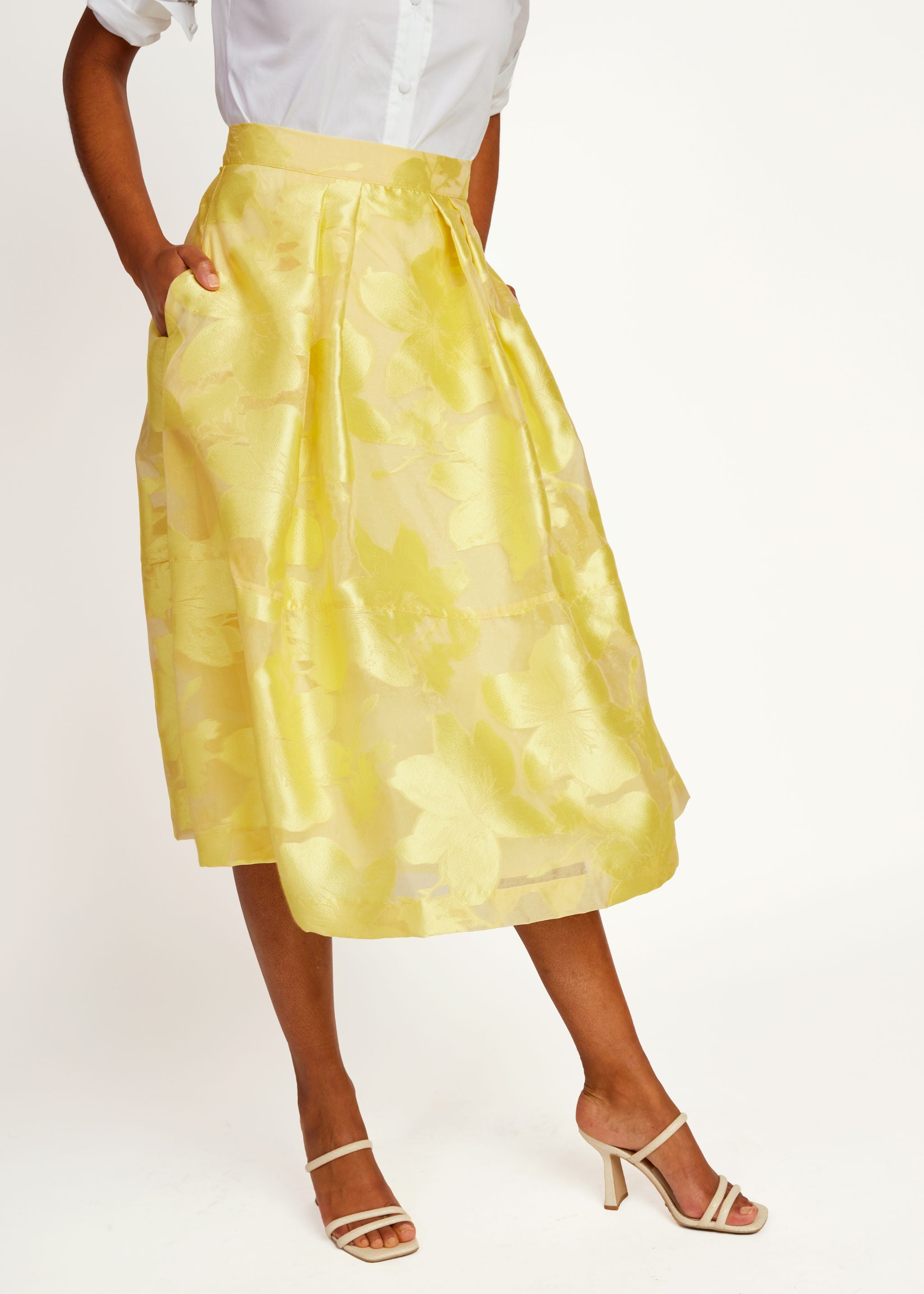 Catherine Skirt Yellow Azalea Organza
