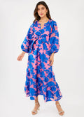 Elise Dress Pink and Blue Tea Rose Organza