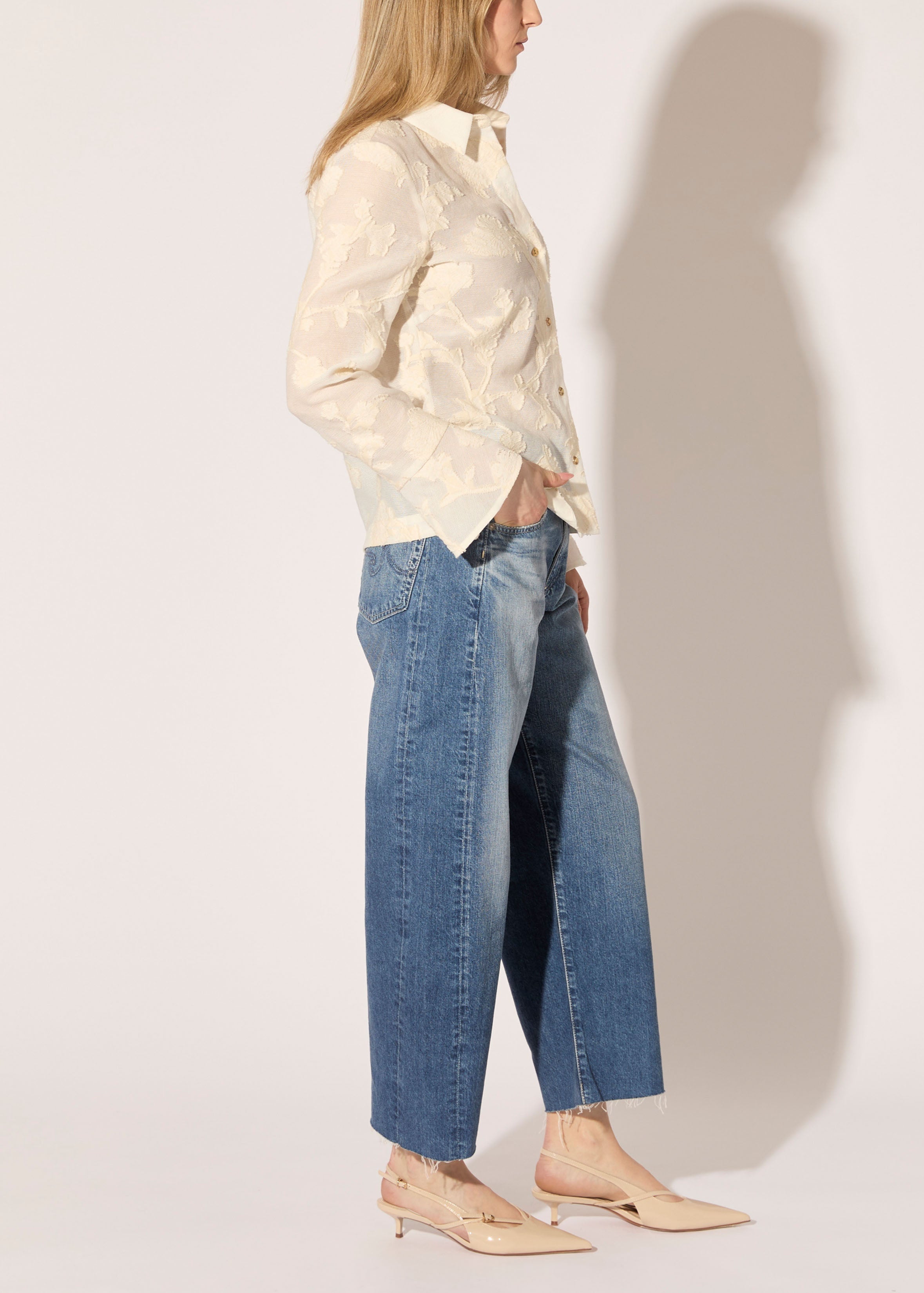 Floral Cotton Gazar Blouse
