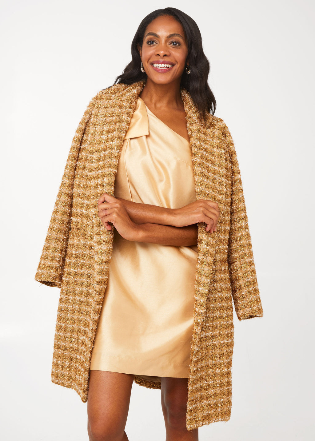 Cassie Dress Gold Dupioni
