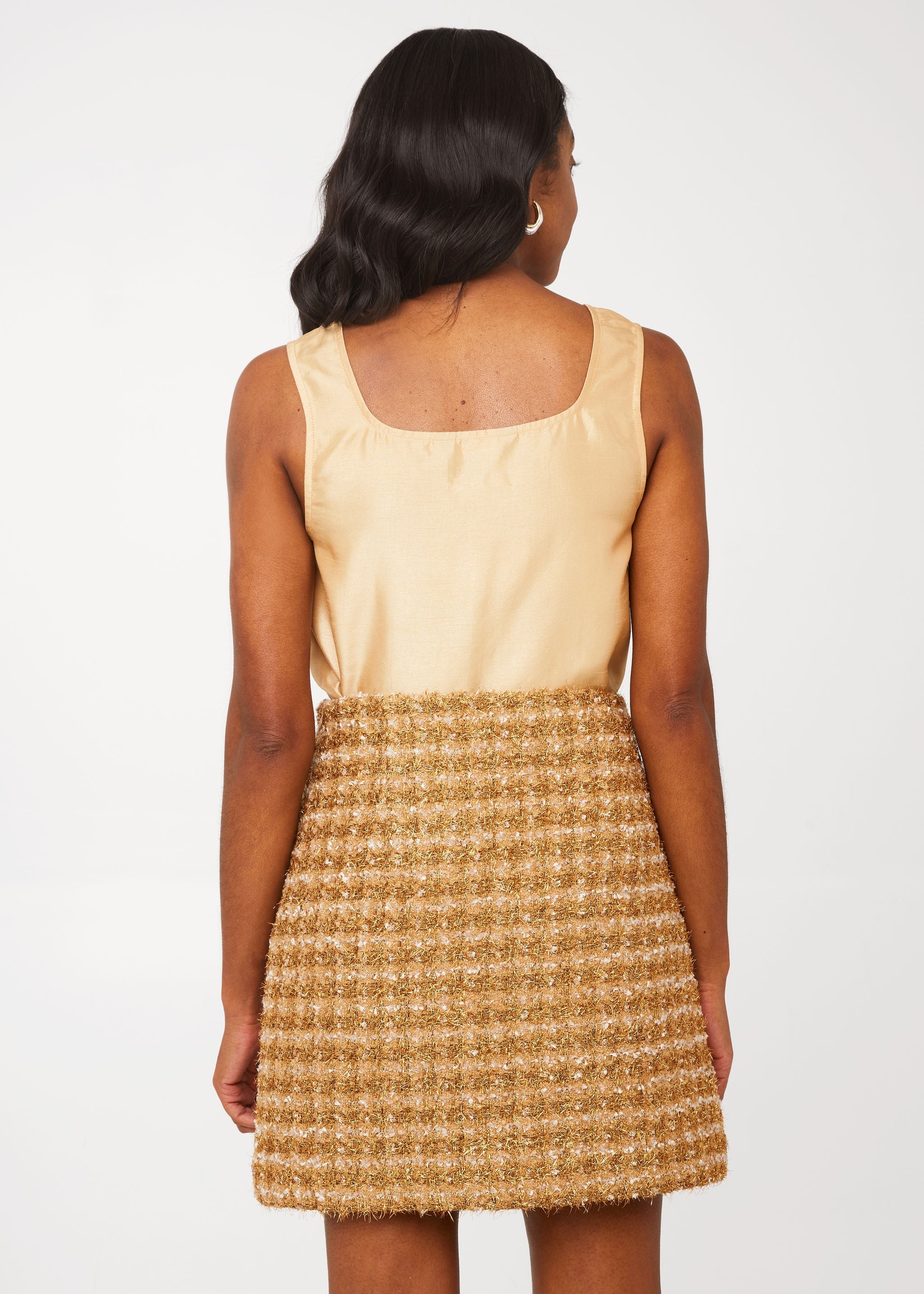 Jessica Skirt Gold Tinsel Tweed