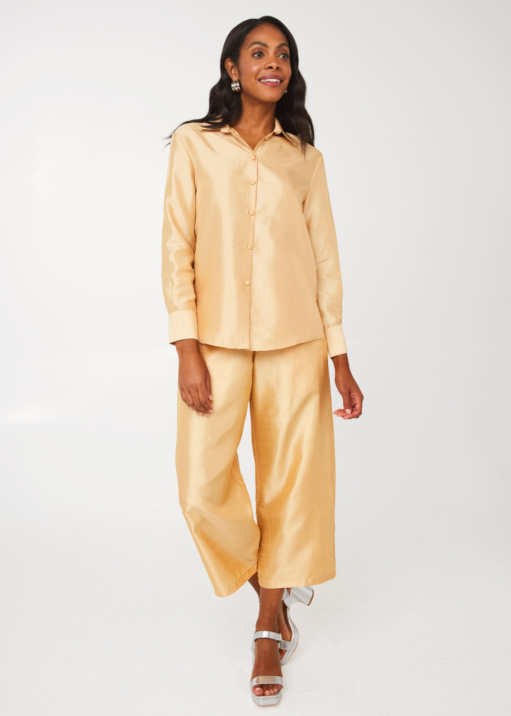 Taylor Pant Gold Dupioni