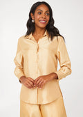 Nora Blouse Gold Dupioni