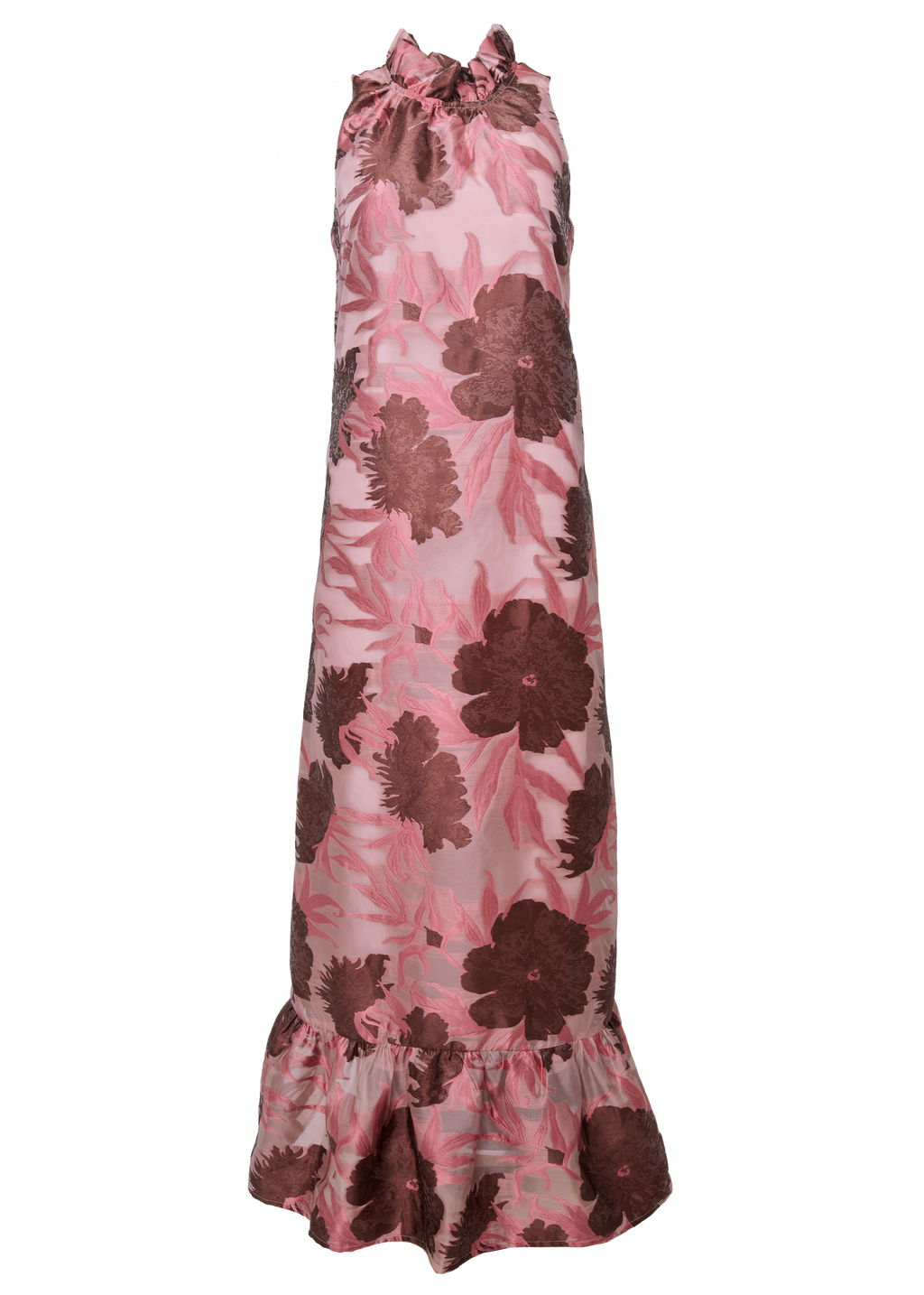Camille Gown Blush Pansy Vine Organza