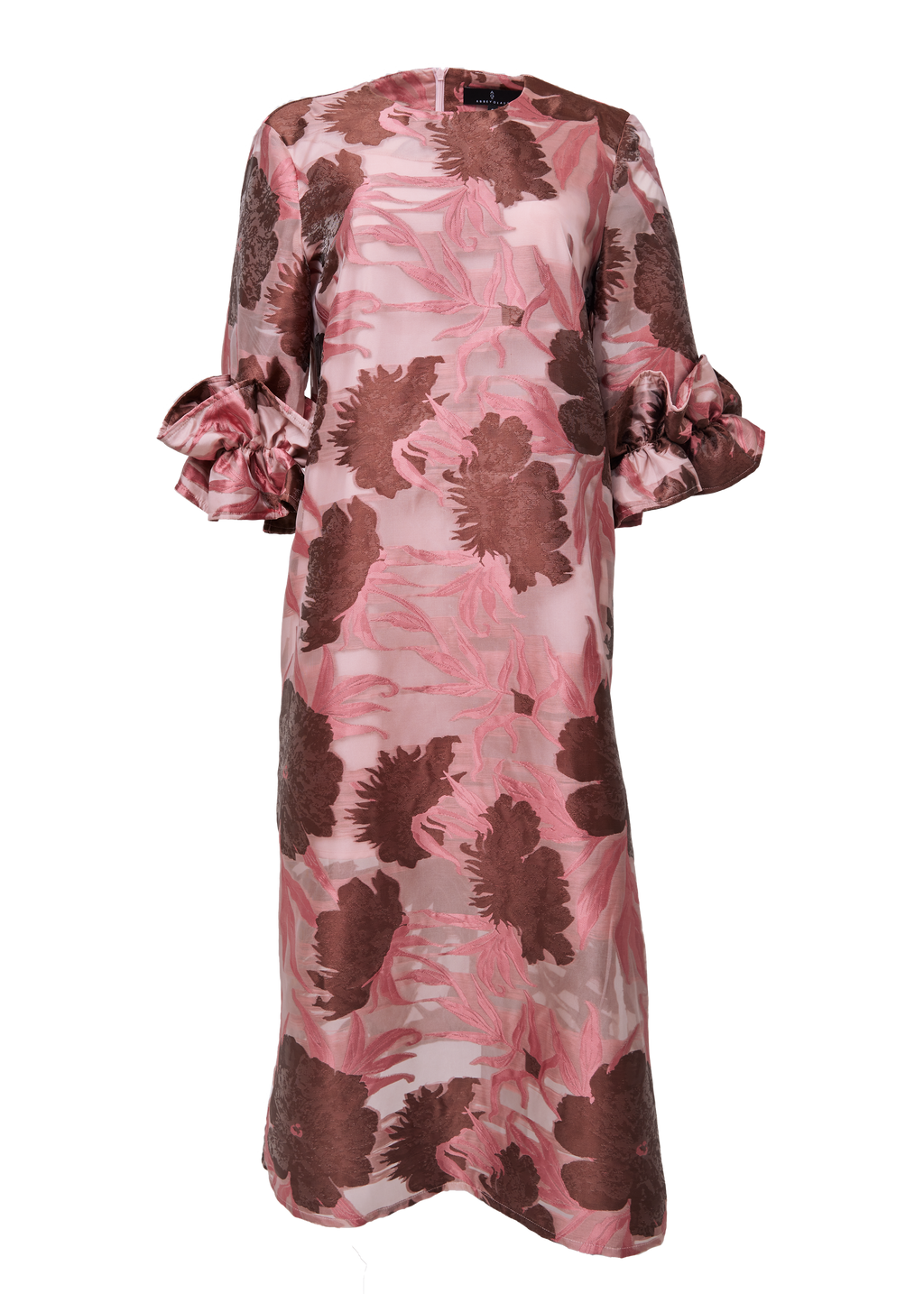 Bronwyn Dress Blush Pansy Vine Organza