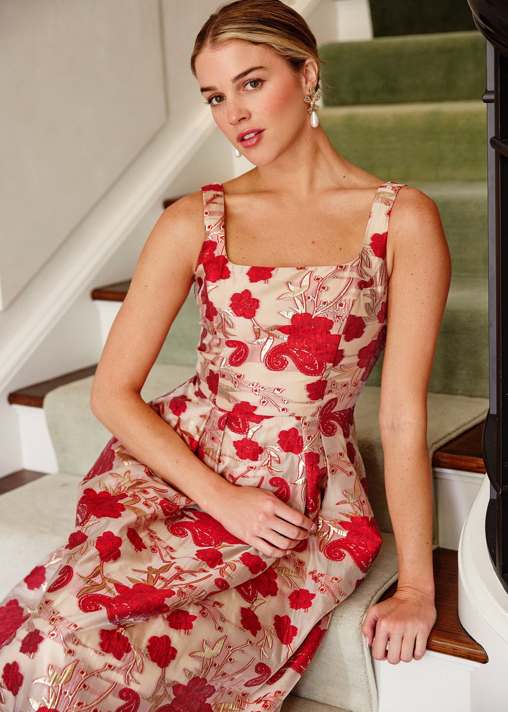 Victoria Dress Red Moonlight Organza