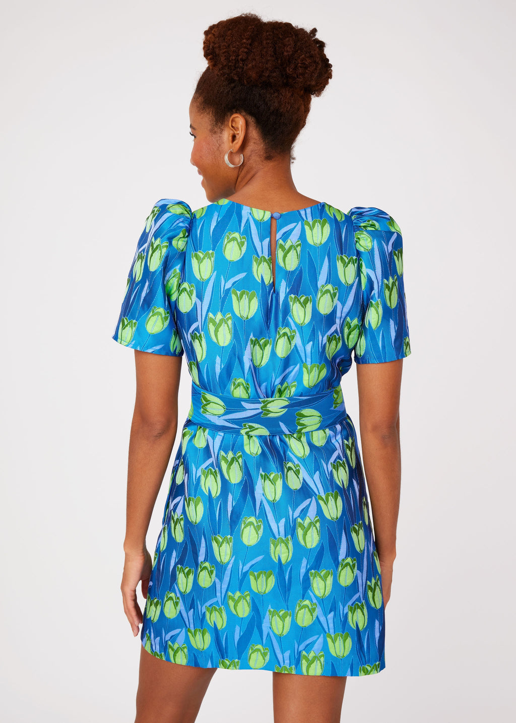 Marty Dress Cobalt Tulip Jacquard