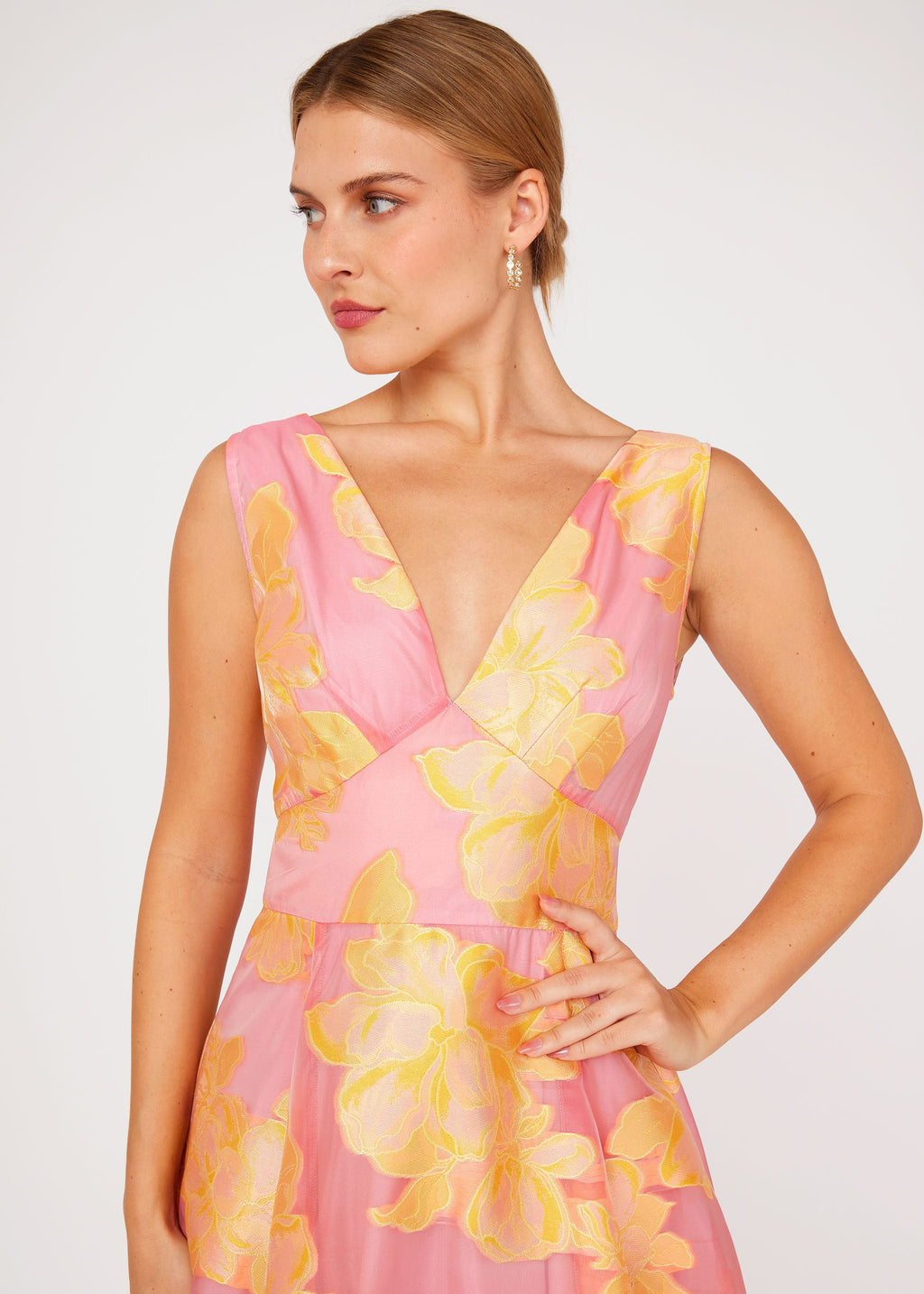 Martha Gown Sorbet Peony Organza