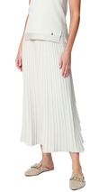 Geraldina Pleated-Knit Maxi Skirt; Beige