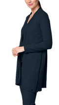 Amely Shawl Collar Mid-Length Cardigan ; Dark Navy
