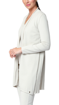 Amely Shawl Collar Mid-Length Cardigan ; Beige