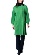 Lora Flat-Knit Car Coat, Emerald Green
