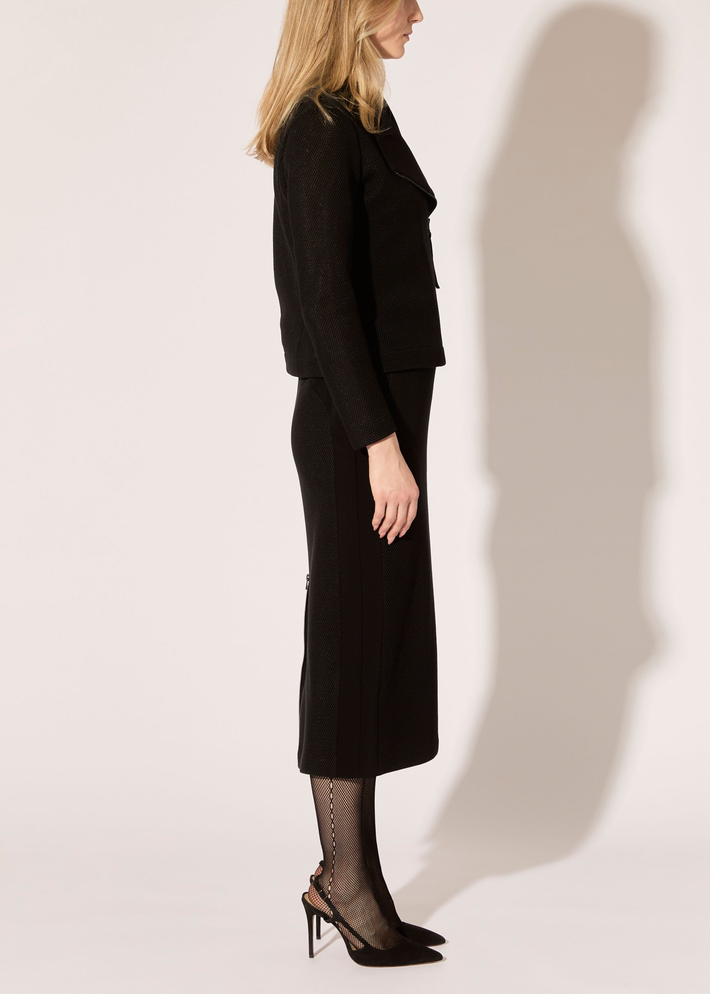 Interlock Mesh Midi Skirt