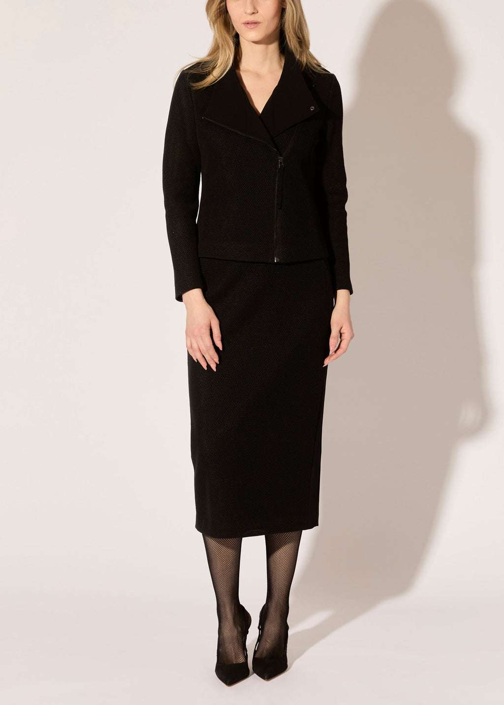 Interlock Mesh Midi Skirt