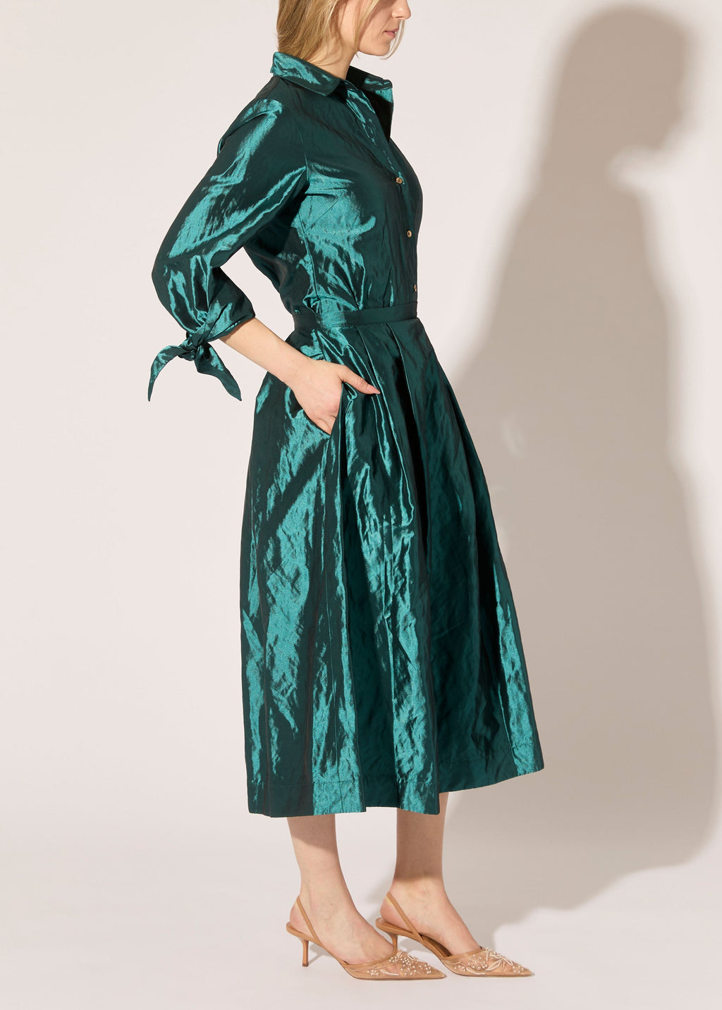 Metallic Taffeta Blouse