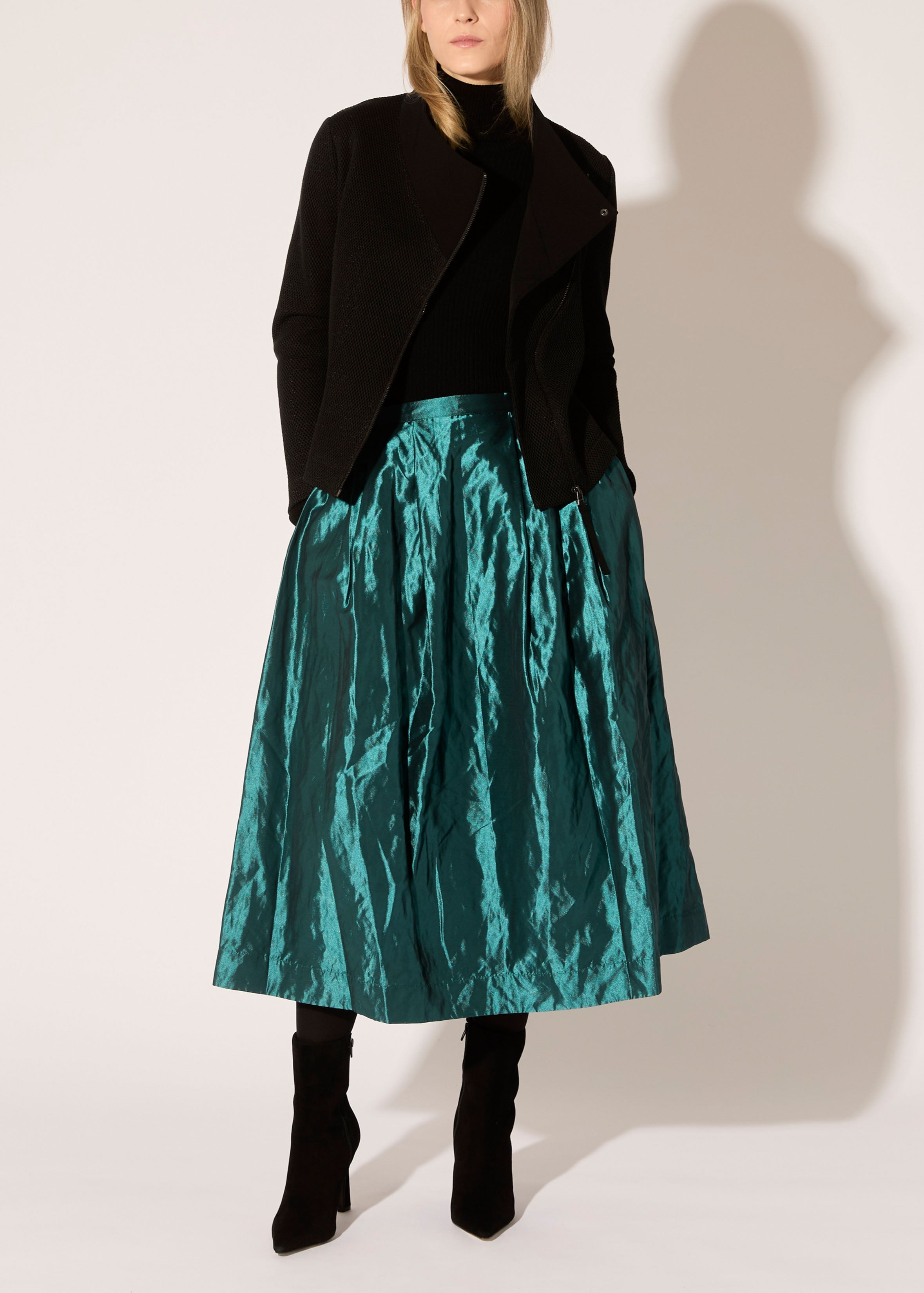 Metallic Taffeta Skirt