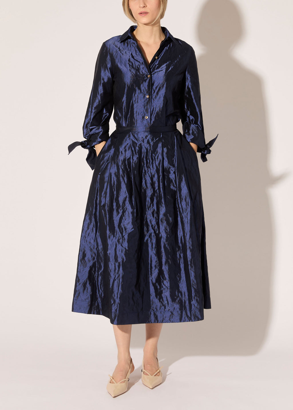Metallic Taffeta Blouse