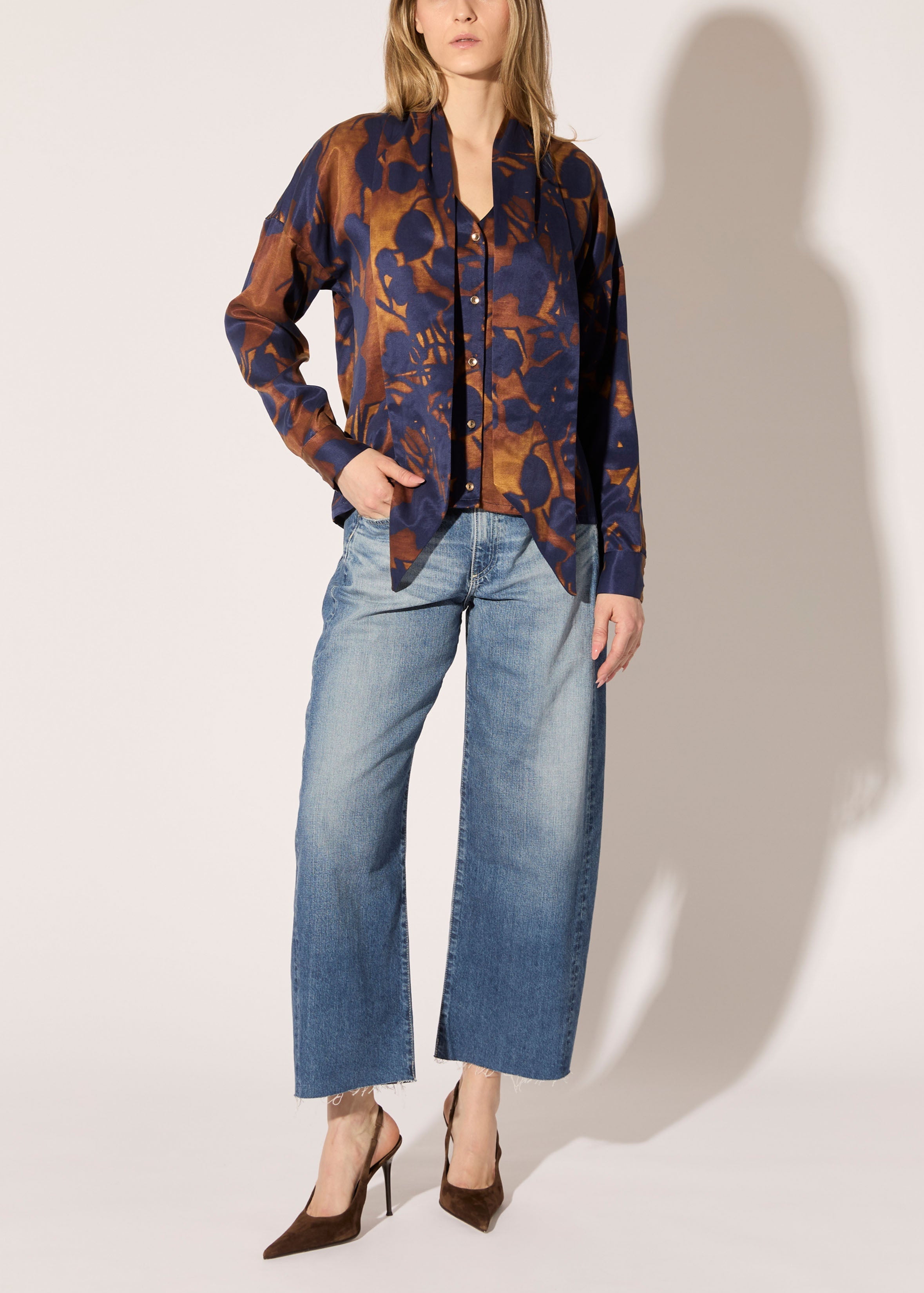 Shadow Print Blouse