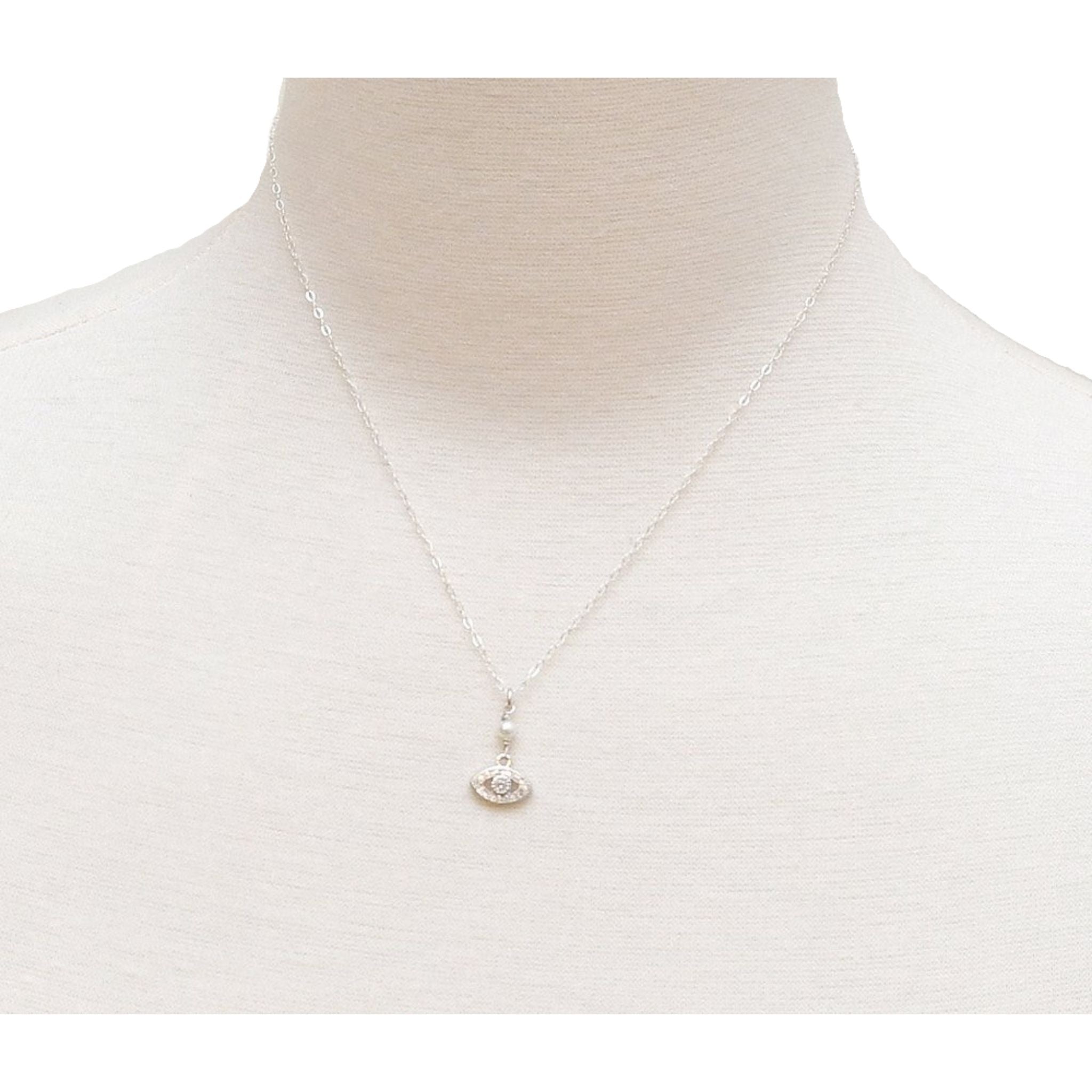 Mod Vin Eye Pendant - Gold or Silver