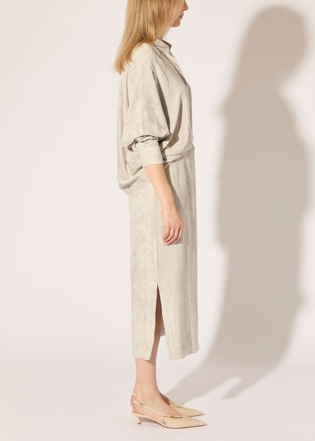 Corded Viscose Dolman Shirt