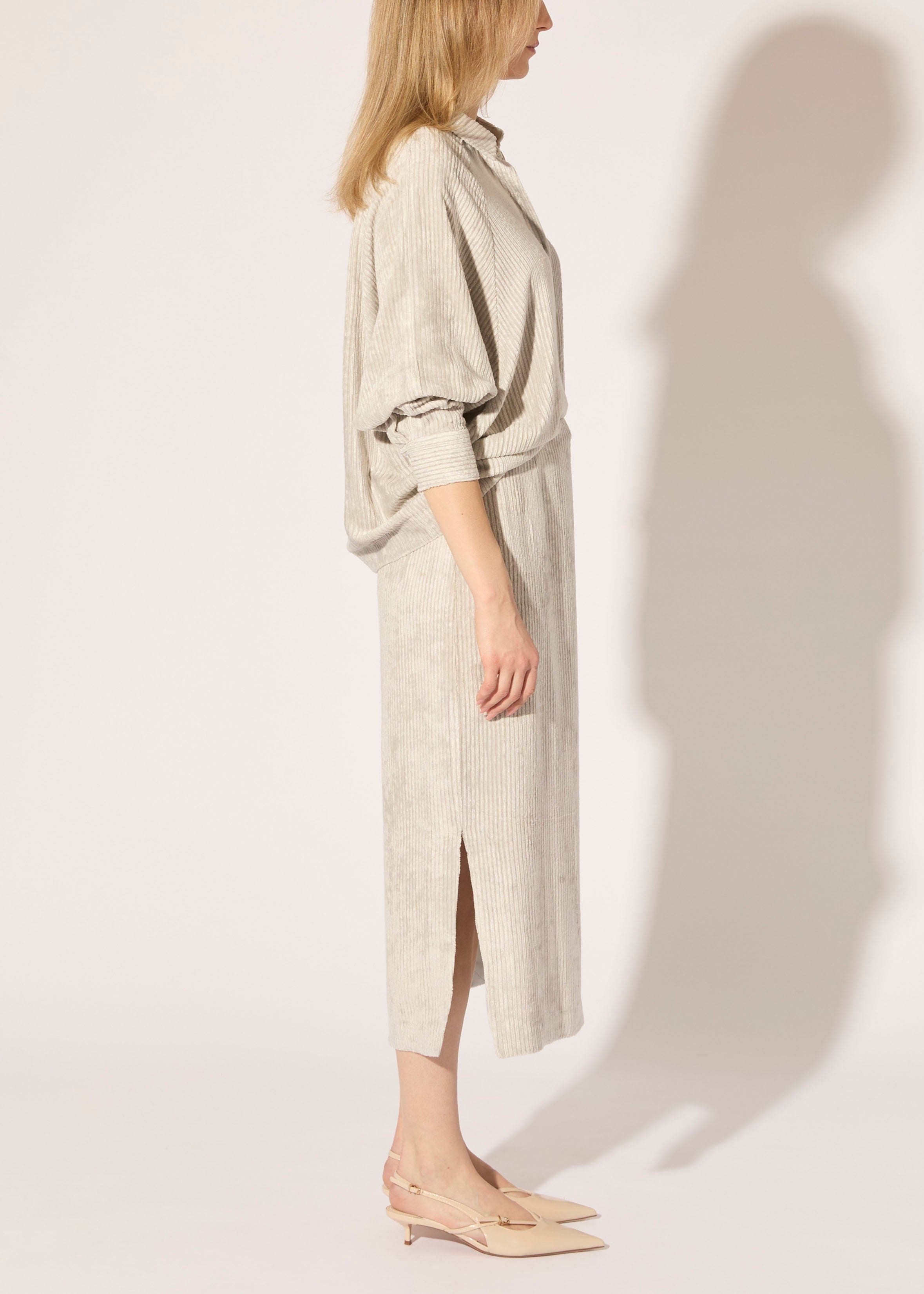 Corded Viscose Dolman Shirt