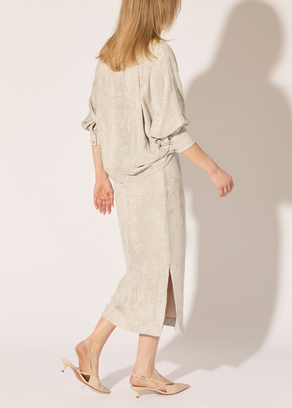 Corded Viscose Dolman Shirt