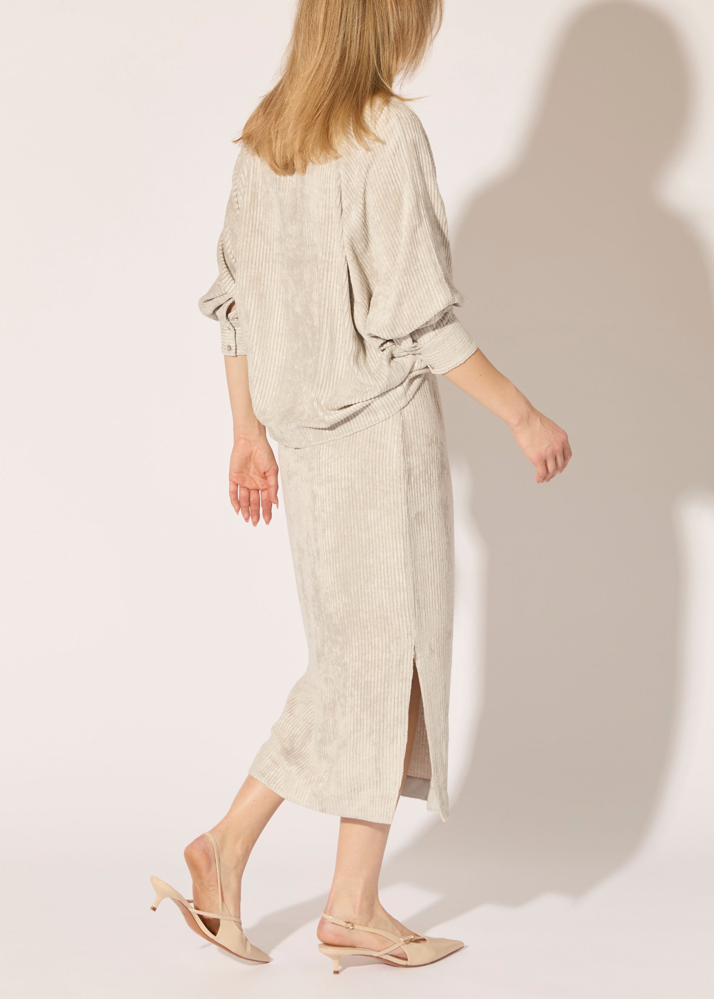 Corded Viscose Dolman Shirt