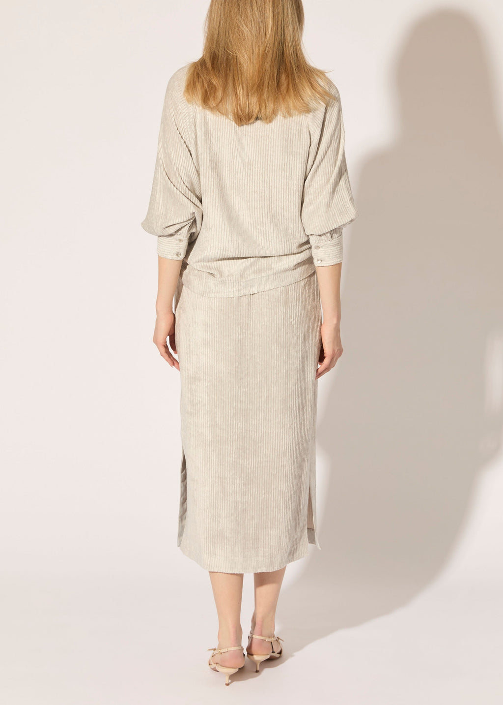 Corded Viscose Dolman Shirt