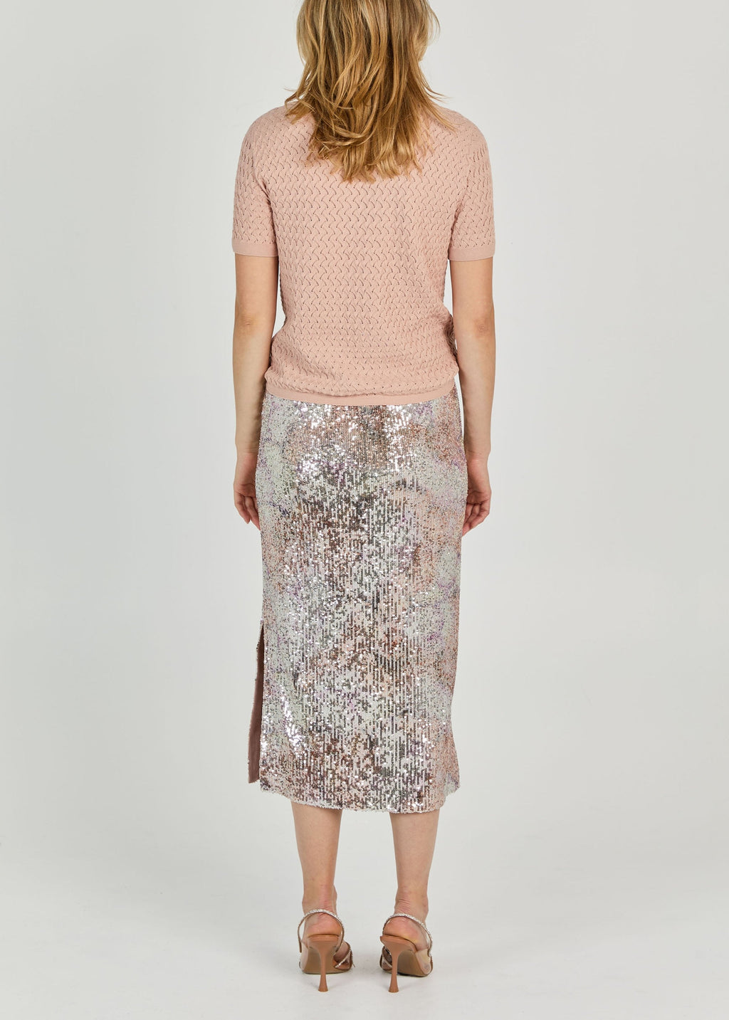 TEMPO SEQUINS MIDI SKIRT