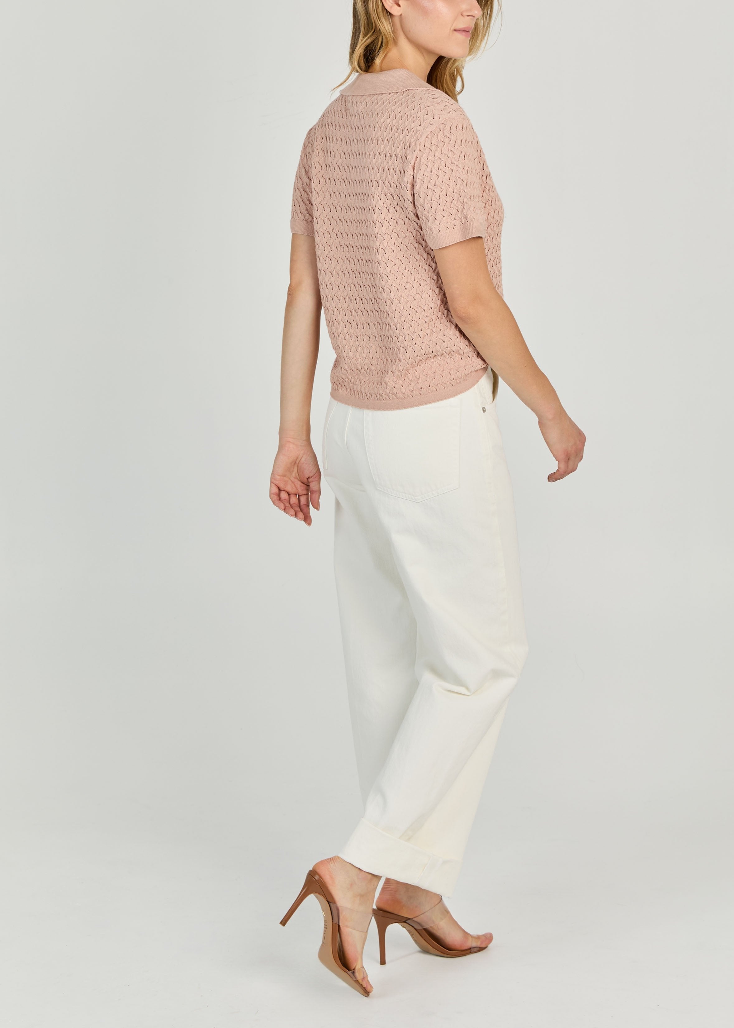 PURE COTTON INTARSIA POLO