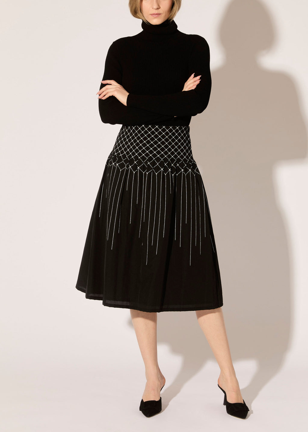 Diamond Plisse Skirt