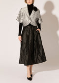 Foliage Relief Jacquard Cropped Jacket