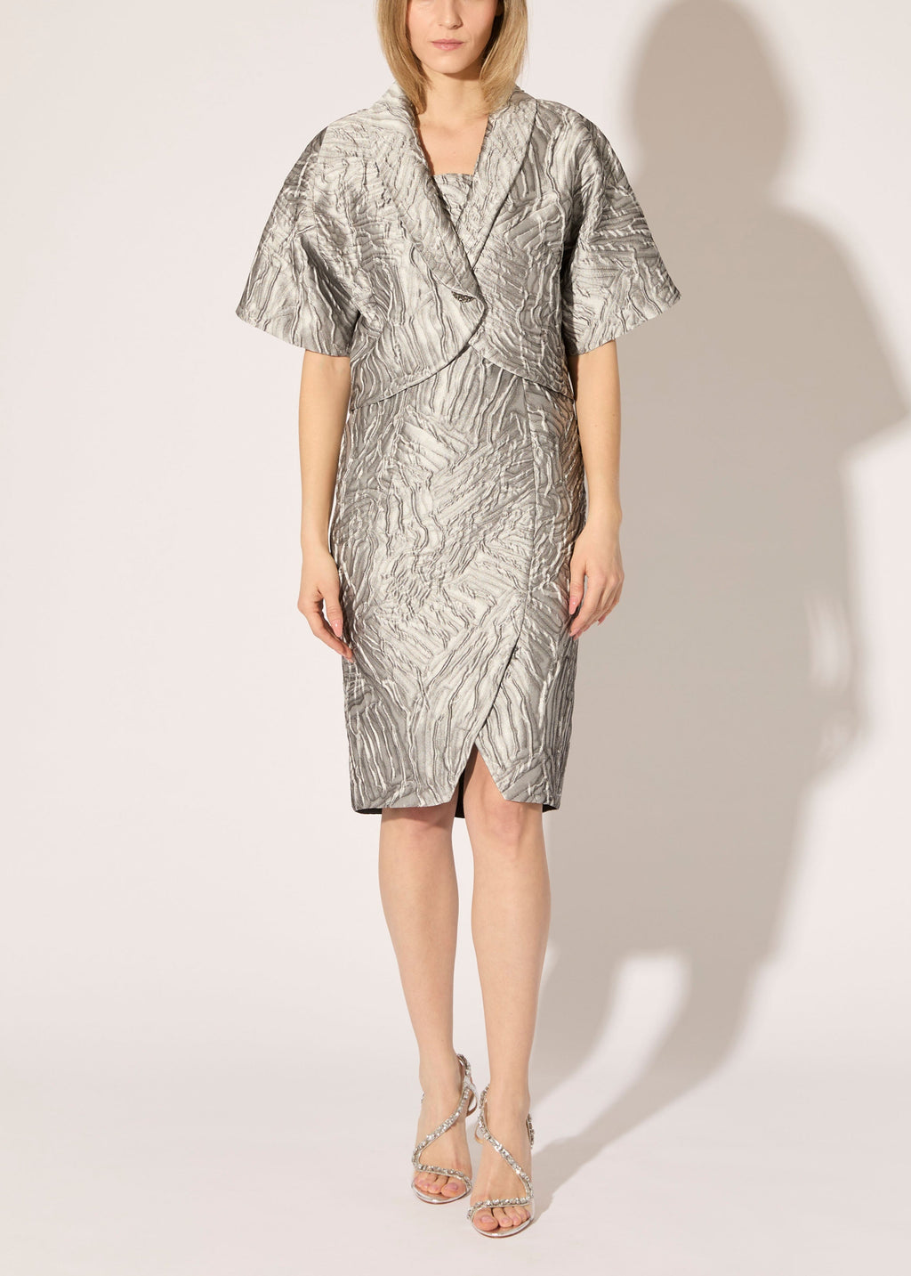 Foliage Relief Jacquard Dress