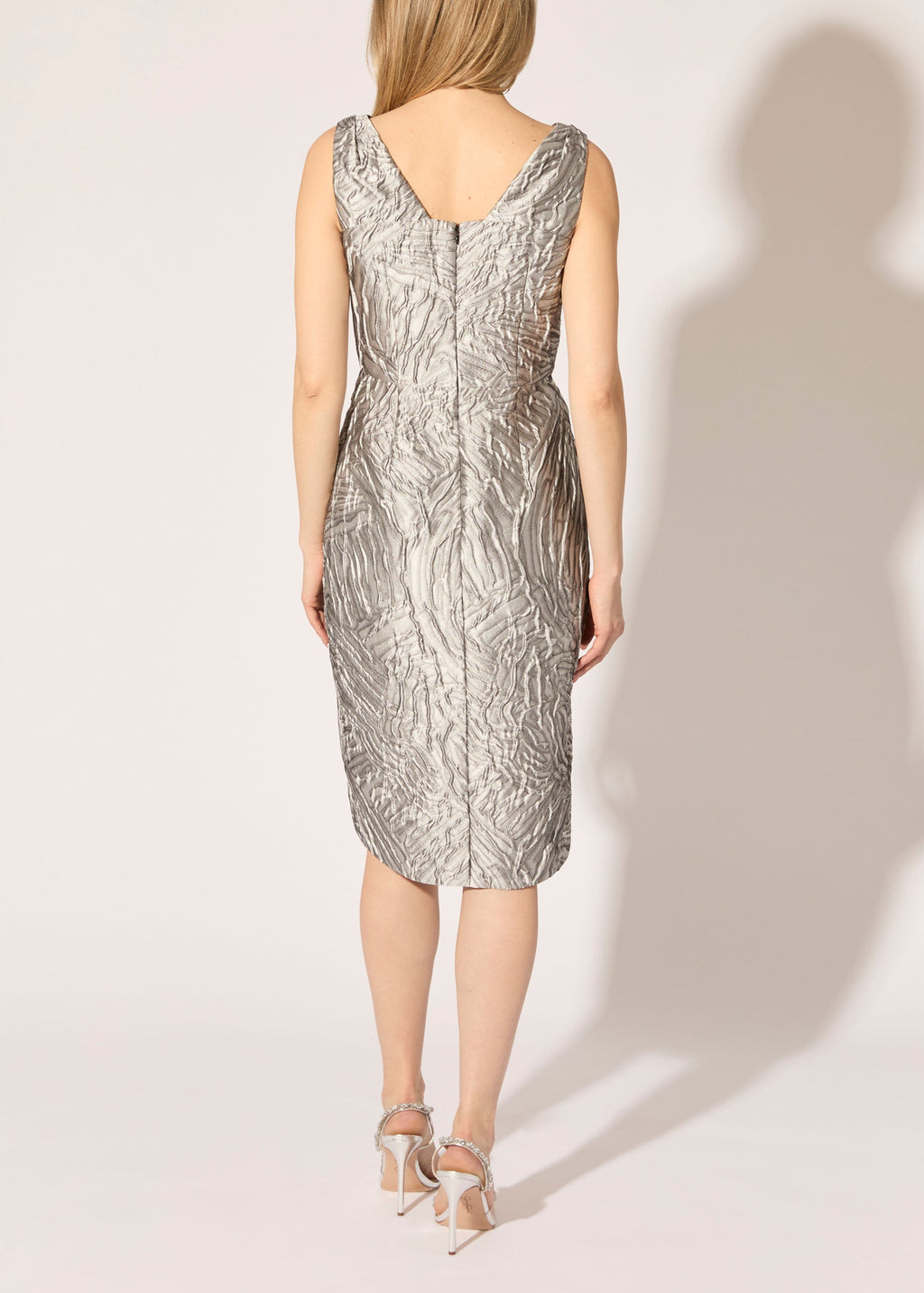 Foliage Relief Jacquard Dress