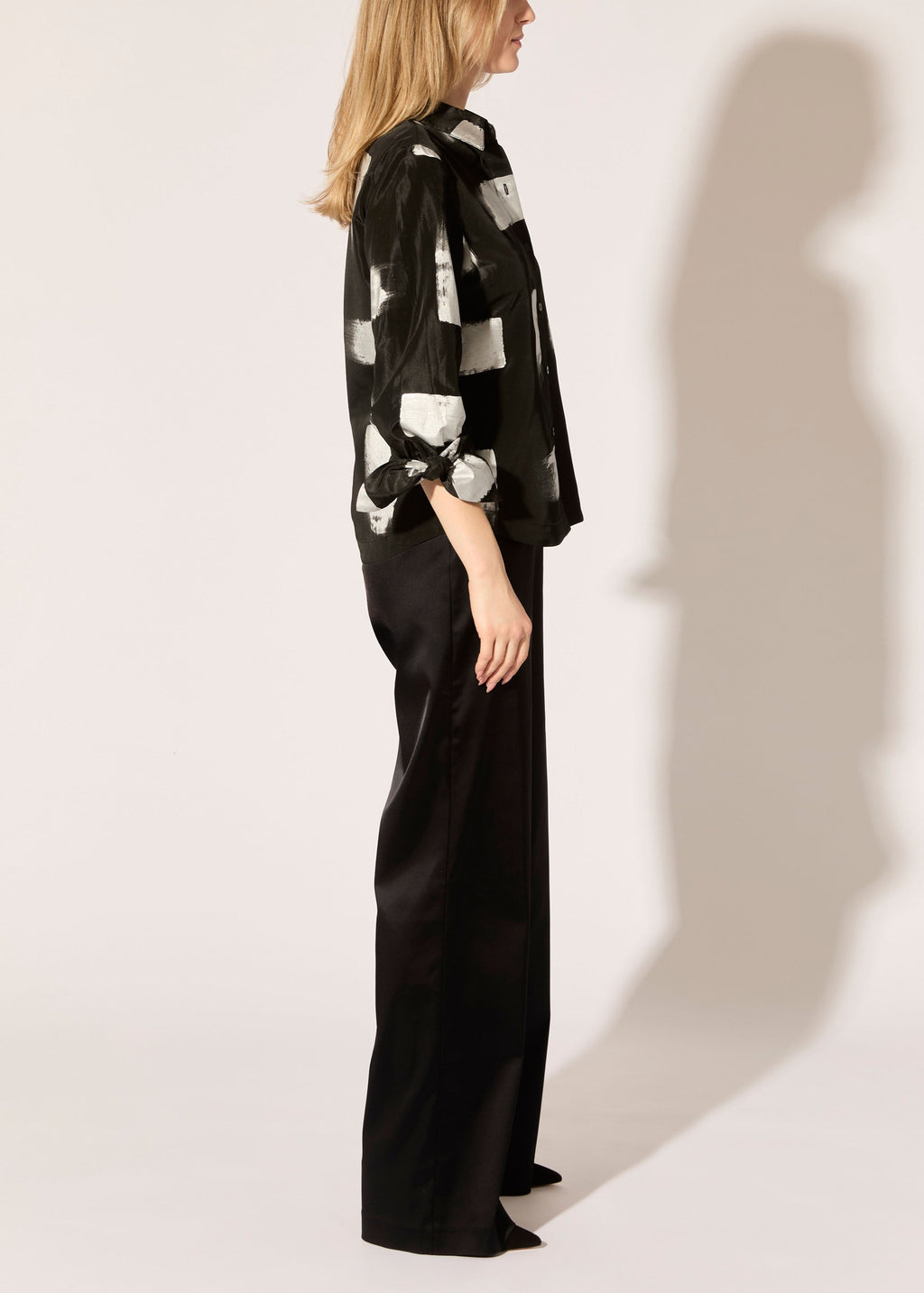 Brush Stroke Taffeta Blouse