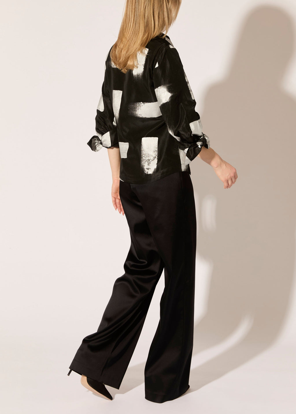 Brush Stroke Taffeta Blouse