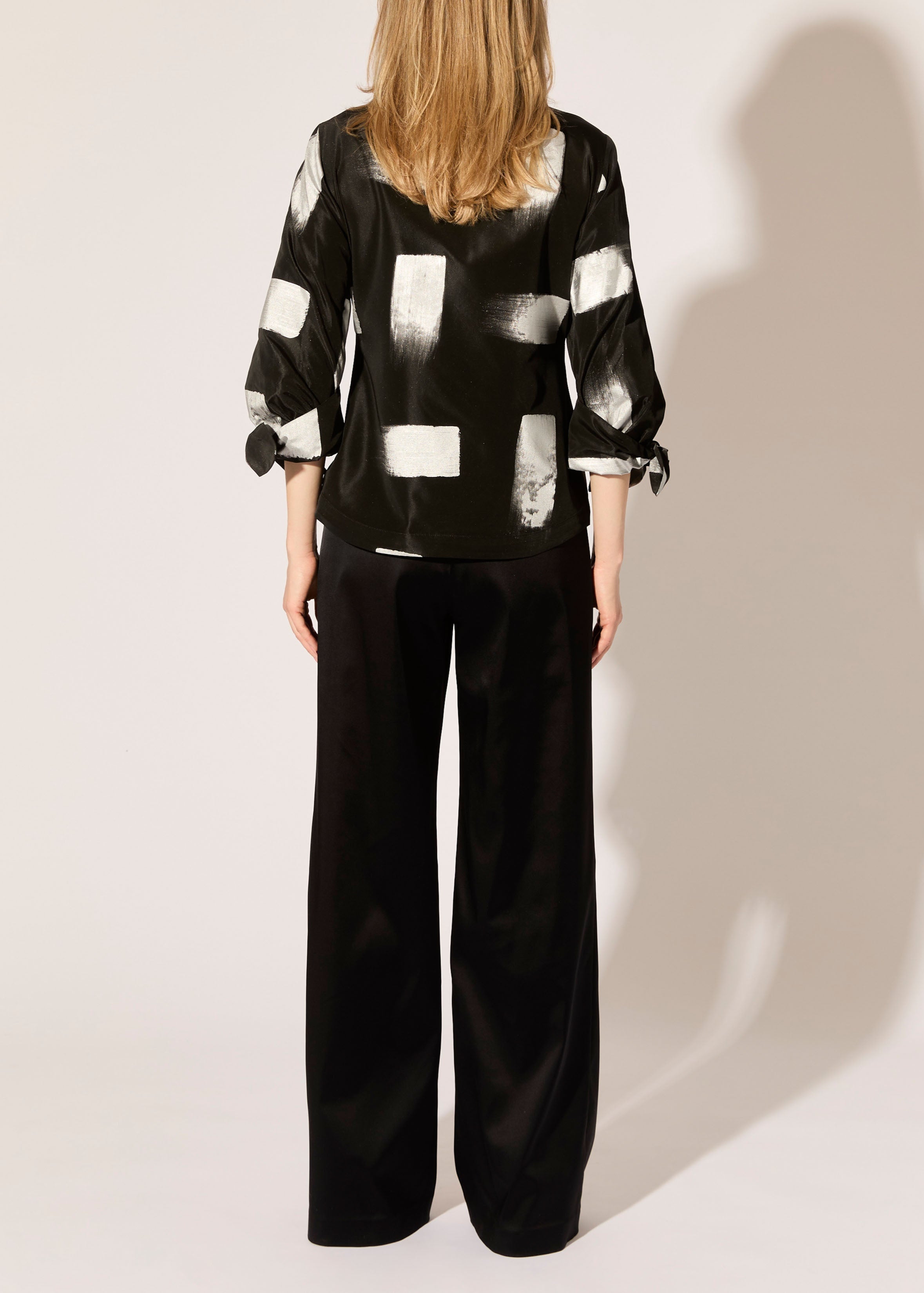 Brush Stroke Taffeta Blouse