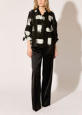 Brush Stroke Taffeta Blouse