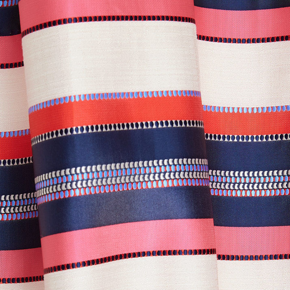Margaret Blouse Carnation Coastal Stripe Jacquard