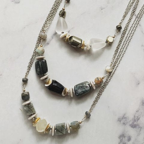 Rustic Swag Necklace - 2 Colorways